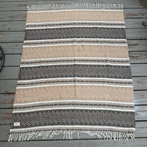 Vintage Faribo Stadium Wool Throw Lap Blanket Aztec Mesa Faribault Woolen Mill
